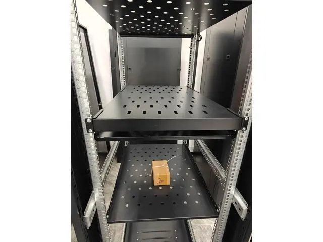 Alt view image 2 of 7 - Adjustable 1U Server Rack Shelf 20-38 Inch Depth, Vented Design for 4 Post Computer Racks and Cabinets, 80kg Heavy Duty Load Capacity