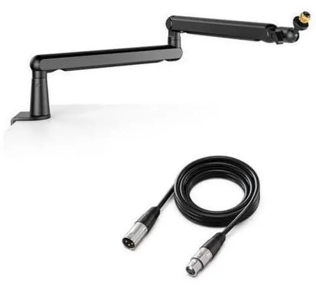 Main image of Deuninker Microphone Boom Arm, Low Profile Arm Stand with XLR Cable Bundle, 10feet Recording Mic Audio Cord, Cable Management, Desk Mount Clamp, Screw Adapter, for Gaming, Streaming, Podcast (BM88+L9)