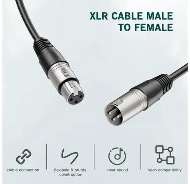 Alt view image 6 of 7 - Deuninker Microphone Boom Arm, Low Profile Arm Stand with XLR Cable Bundle, 10feet Recording Mic Audio Cord, Cable Management, Desk Mount Clamp, Screw Adapter, for Gaming, Streaming, Podcast (BM88+L9)
