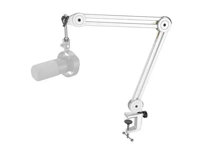Alt view image 4 of 7 - Deuninker Microphone Arm Stand and XLR Cable Set,Metal Heavy Duty Mic Stand with Desk Clamp, 5/8" Screw,XLR Interface Cable with Balanced 3 PIN,Mic Wire for Recording Podcast Streaming(BM63W+L9)
