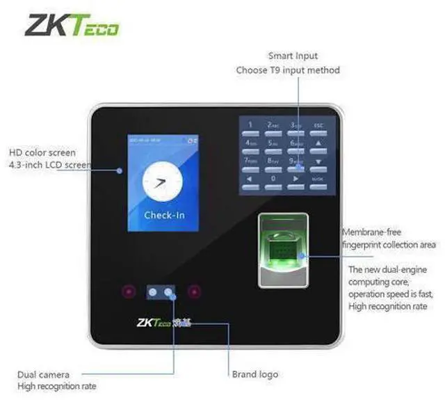 Alt view image 6 of 7 - ZKTeco FA200 TCP/IP Face & Fingerprint Reader Time Attendance And Access Control