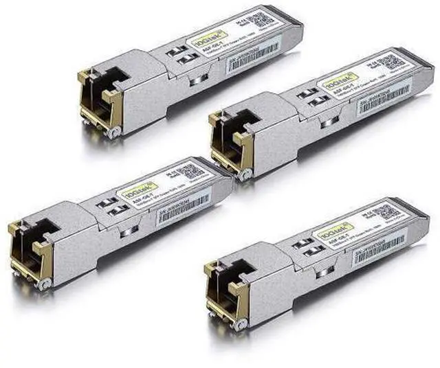 Main image of 1.25G SFP-T, 1000BASE-T Copper SFP, SFP to RJ45 SFP, Compatible with Ubiquiti UniFi UF-SM-1G, Pack of 4