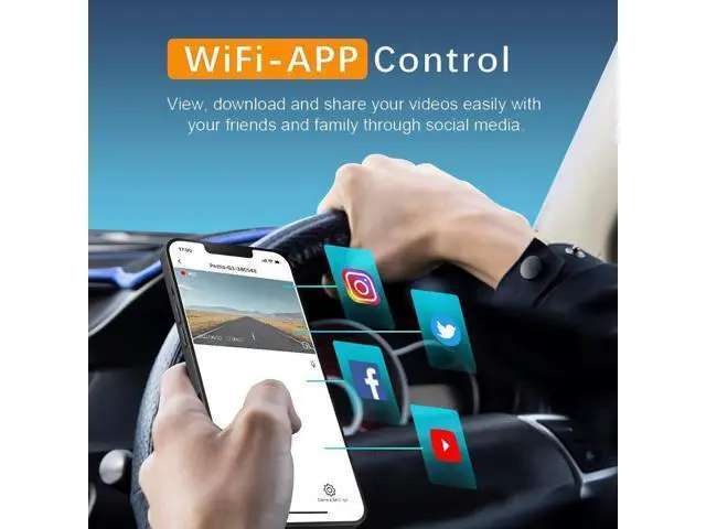 Alt view image 7 of 7 - Night Vision Wifi Dashcam Doble Camara Wifi Dvr 1080P Dashboard Camera for Car