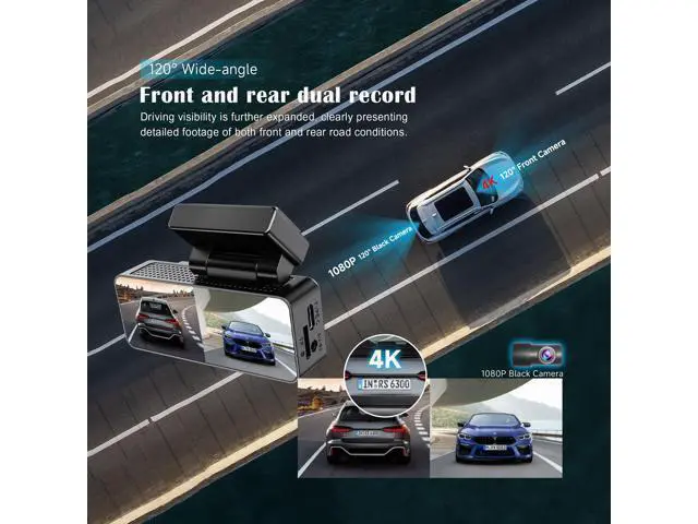 Alt view image 5 of 6 - QURO Dashcam 4K WiFi Special Edition Original Dashboard Camera Dashcam Dashcam