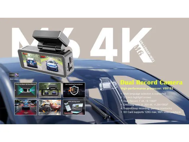 Alt view image 6 of 6 - QURO Dashcam 4K WiFi Special Edition Original Dashboard Camera Dashcam Dashcam