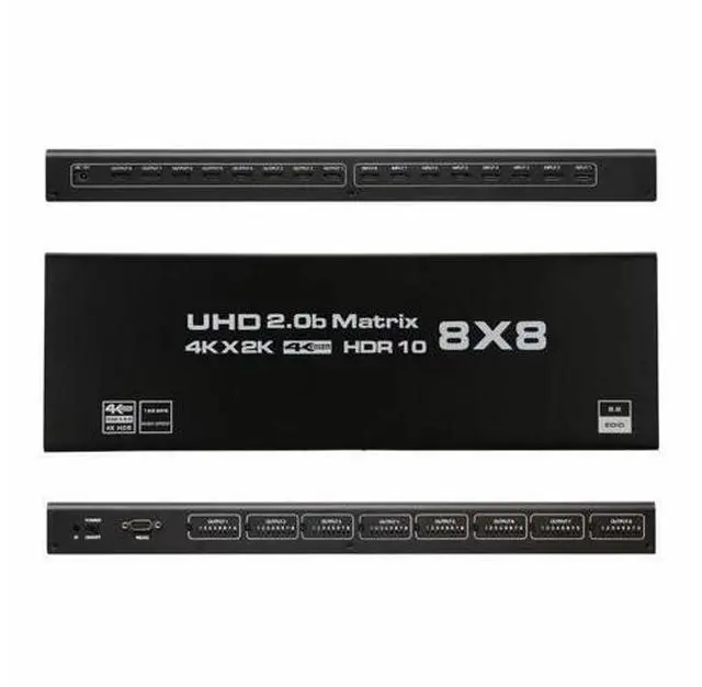 Main image of 8x8 HDMI 2.0 Matrix Switch - 4K@60Hz 8 in 8 Out Professional Matrix, HDCP 2.2 Compliant, RS232/IR/Button Control, RGB 4:4:4, for Large Scale AV Distribution