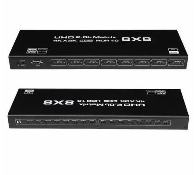 Alt view image 7 of 7 - 8x8 HDMI 2.0 Matrix Switch - 4K@60Hz 8 in 8 Out Professional Matrix, HDCP 2.2 Compliant, RS232/IR/Button Control, RGB 4:4:4, for Large Scale AV Distribution