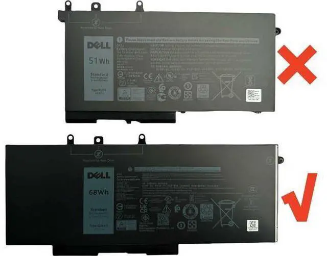 Alt view image 5 of 7 - DELL GJKNX 7.6V 68Wh 4-Cell Notebook Battery For DELL Latitude 5280 5290 5480 5490 5491 5495 5580 5590 5591, Precision 3520 Precision 3530 Laptop , Alternant Part Number: 5YHR4 451-BBZG 93FTF 3DDDG