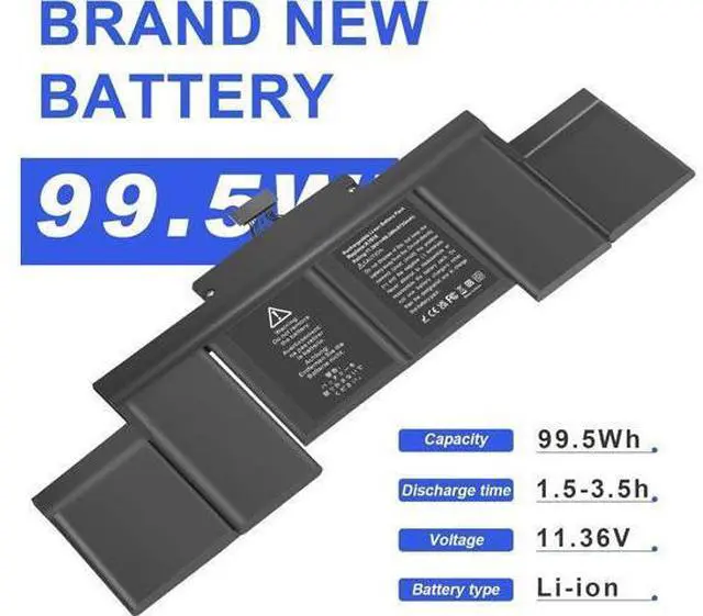 Alt view image 7 of 7 - 99.5Wh A1618 A1494 Laptop Battery for A1618 A1494 P/N:020-00079 02000079 for MacBook Pro 15" Inch Retina A1398 (Mid 2015 Mid 2014 Late 2013 Early 2015), NOT fit for: A1398 (Mid 2012 Early 2013)