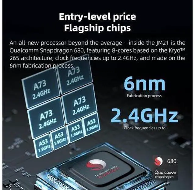 Alt view image 2 of 7 - JadeAudio/ JM21 Android 13 Hi-Res Music Player MP3 with Snapdragon 680, Bluetooth WiFi USB DAC 12.5H Playtime (3+32g Sky Blue)