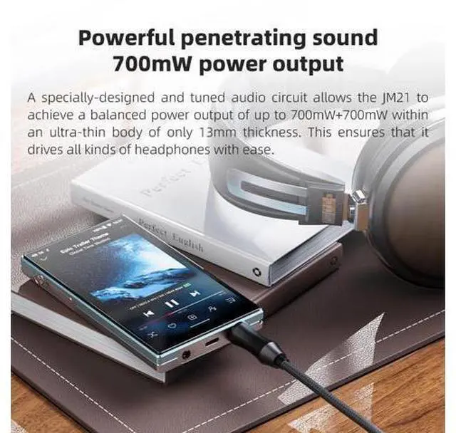 Alt view image 3 of 7 - JadeAudio/ JM21 Android 13 Hi-Res Music Player MP3 with Snapdragon 680, Bluetooth WiFi USB DAC 12.5H Playtime (3+32g Sky Blue)