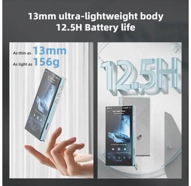 Alt view image 6 of 7 - JadeAudio/ JM21 Android 13 Hi-Res Music Player MP3 with Snapdragon 680, Bluetooth WiFi USB DAC 12.5H Playtime (3+32g Sky Blue)