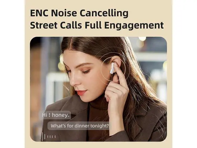 Alt view image 2 of 5 - Bluetooth 5.2 Earbuds with 2.01" Touch Screen Case, 8G MP3 Storage & Noise Cancelling (White)