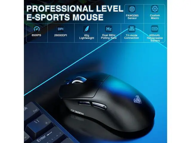 Alt view image 7 of 7 - AULA Wireless Keyboard and Mouse Combo, F87 Pro Mechanical Keyboard SC900 Pro Wireless Mouse