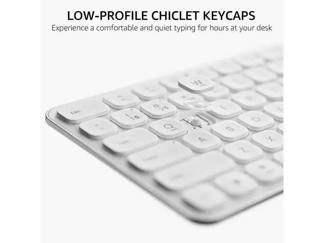 Alt view image 3 of 7 - 9010M Multi-Device Keyboard and Mouse Combo, 2.4GHz/Bluetooth 5.0/4.0 Wireless Keyboard & Mouse Set for Windows/Mac/Linux/Chrome, Support 4 Devices, Low-Profile Silent Click, Battery Powered