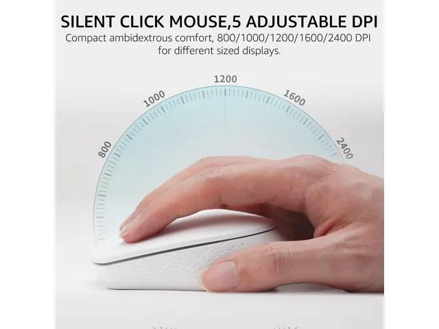 Alt view image 4 of 7 - 9010M Multi-Device Keyboard and Mouse Combo, 2.4GHz/Bluetooth 5.0/4.0 Wireless Keyboard & Mouse Set for Windows/Mac/Linux/Chrome, Support 4 Devices, Low-Profile Silent Click, Battery Powered