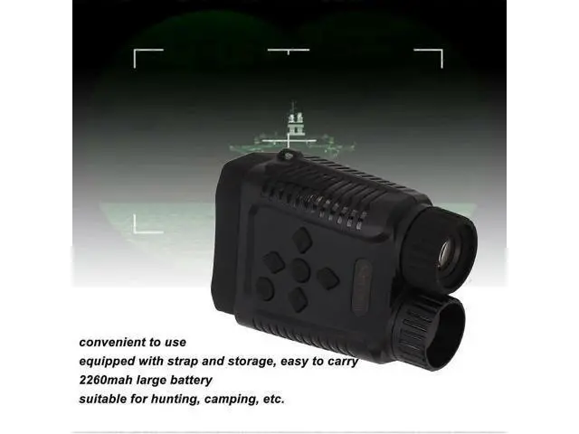Alt view image 2 of 5 - 8X Digital Night Vision Binoculars with 2.4in LCD, 1080P HD for Hunting & Bird Watching (Black)
