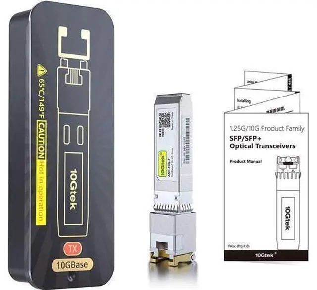 Alt view image 5 of 6 - 10GBase-T SFP+ Transceiver, 10G T, 10G Copper, RJ-45 SFP+ CAT.6a, up to 30 Meters, Compatible with Juniper EX-SFP-10GE-T