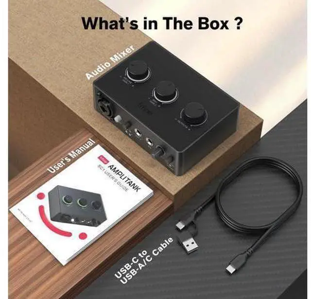 Alt view image 7 of 7 - FIFINE PC Audio Mixer for Recording Music, USB Interface for Streaming and Podcasting with XLR, Monitor, 48V Phantom Power, Gain Knob, for Instrument Guitar/Video Content Creation/Vocal-AMPLITANK SC1