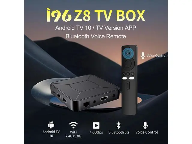 Alt view image 3 of 7 - I96Z8 Android TV Box 4K, Dual WiFi (2.4G/5G), BT5.2, 2GB+8GB, H.265, Google Certified, Voice Remote, Media Player