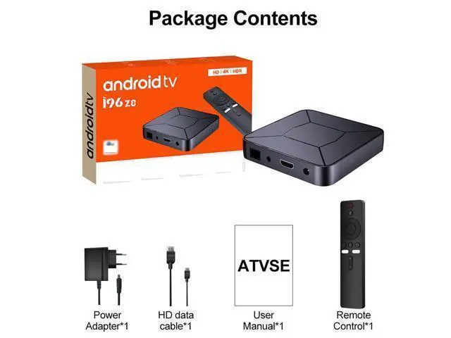 Alt view image 4 of 7 - I96Z8 Android TV Box 4K, Dual WiFi (2.4G/5G), BT5.2, 2GB+8GB, H.265, Google Certified, Voice Remote, Media Player