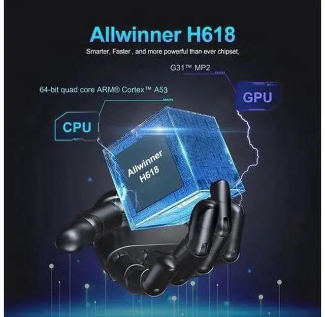 Alt view image 6 of 7 - 8K Android 13 TV Box H618, 2GB+16GB, WiFi6, Bluetooth Voice Remote, 5G, 6K Output, HDMI, Streaming Media Player