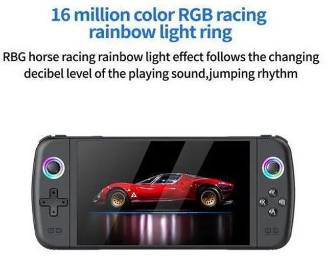 Alt view image 2 of 4 - M27 Large Screen Handheld Game Console 7" IPS, 30 Emulators, 4000mAh, TV Output, Retro Arcade Gaming