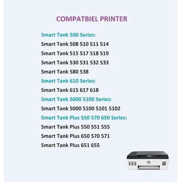 Alt view image 2 of 5 - Smart Tank Plus 651 Printhead X4E75A M0H50A Print Head for HP Smart tank 510 515 530 532 580 610 615 618 500 5100 Series Smart Tank Plus 551 550 570 650 Series | X4E75A Black and M0H50A Tri-color