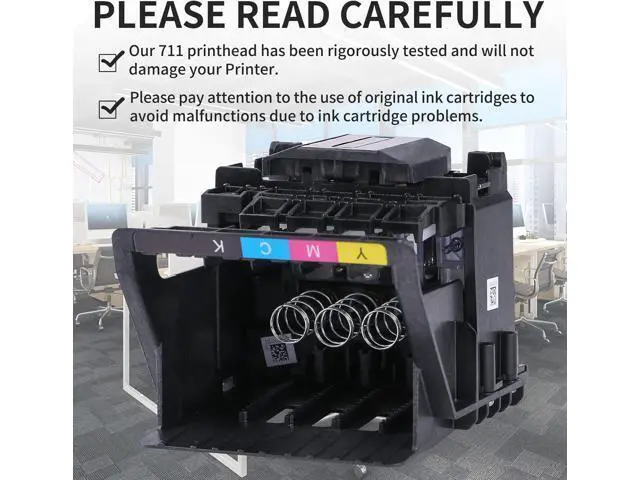 Alt view image 4 of 7 - 711, C1Q10A Printhead Compatible with hp designJet T530 T525 T520 T130 T125 T120 T100 Plotter Printer, High Resolution, Colorful, Durable, Multiple Packaging to Ensure Safe Transportation(Ink Free)