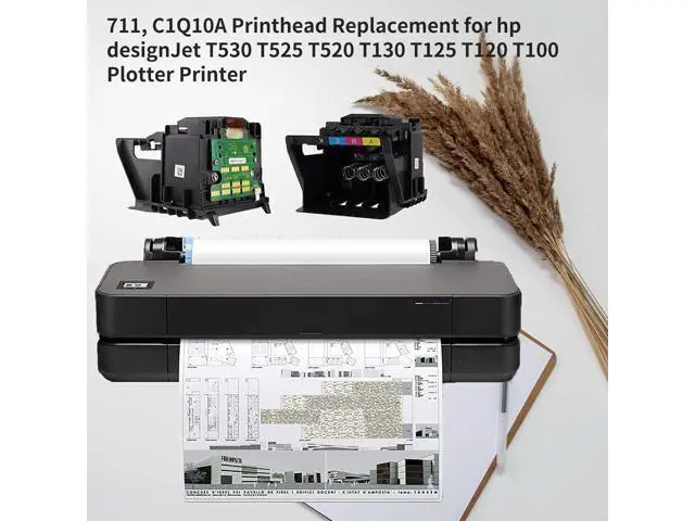 Alt view image 2 of 7 - 711, C1Q10A Printhead Compatible with hp designJet T530 T525 T520 T130 T125 T120 T100 Plotter Printer, High Resolution, Colorful, Durable, Multiple Packaging to Ensure Safe Transportation(Ink Free)