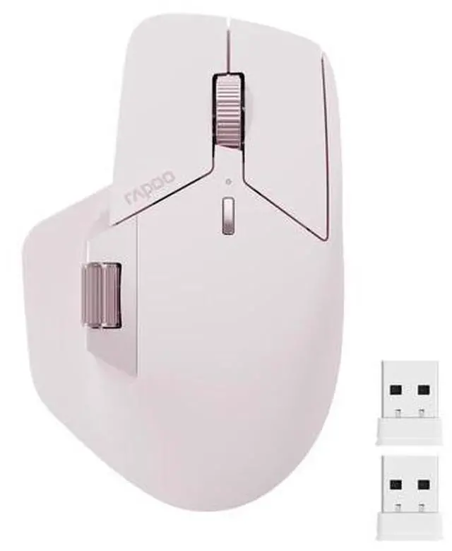 Main image of MT760 Multi-Device Wireless Mouse, Bluetooth 5.0/3.0 + 2.4GHz Tri-Mode Connection, Support 4 Devices, M+ Cross-Computer Technology, 11 Programmable Buttons, 90 Days Battery Life, Pink