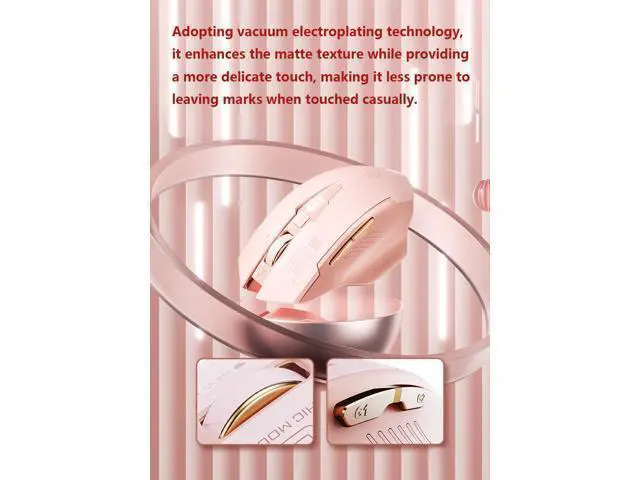 Alt view image 6 of 7 - WSIRAK F8 Mouse Rechargeable TYPE-C Mute Wireless Mouse For Business Office Game Computer Laptop Mice