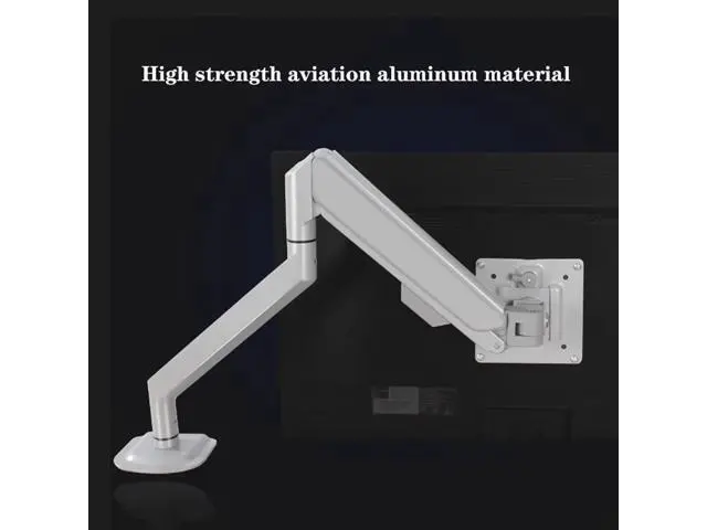 Alt view image 3 of 7 - Monitor Stands, Single Monitor Arm, Gas Spring Single Monitor Mount up to 32" and 19.8 lbs, Adjustable Aluminum Monitor Arm Desk Mount with C-Clamp and Grommet Base (Black),Black