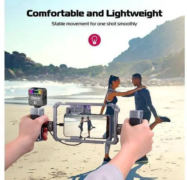 Alt view image 6 of 7 - Deuninker Universal Phone Video Rig Kit with Handles, Aluminum Handheld Stabilizer Phone Video Filmmaking Grip for Video Maker Videographer with Cold Shoe for iPhone 16 15 14 13 Mini Pro Max 8 Plus