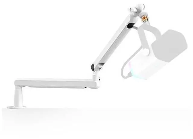 Main image of Deuninker Boom Arm Mic Stand, Low Profile Microphone Arm Stand, Podcast Mic Boom Arm with Desk Mount, Cable Channels Management, Metal Boom Arm White for Recording/Streaming/Gaming/Home Office-BM88W