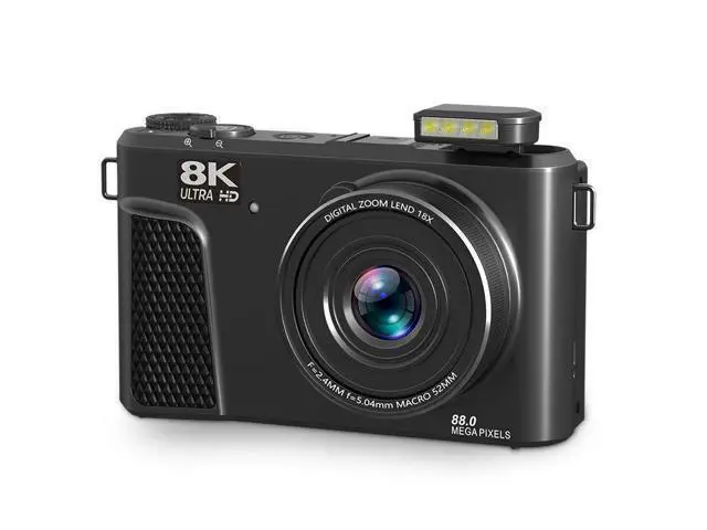 Main image of 8K Ultra HD Digital Camera 88MP, 18X Zoom, 3" Flip Screen, WiFi, Student Selfie Camera, Slow Motion