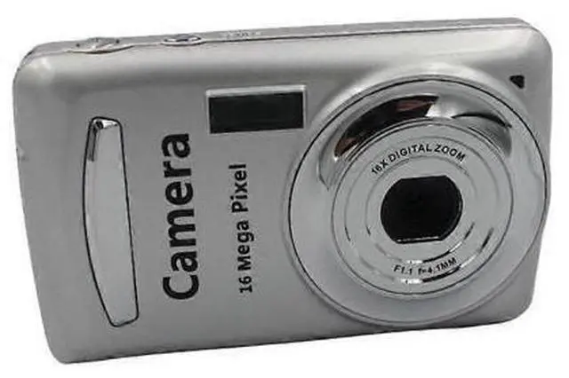 Main image of Ecocleanpath 16MP Retro Digital Camera, Compact CCD Camera with 2.4" LCD, Silver - Perfect for Teens & Adults