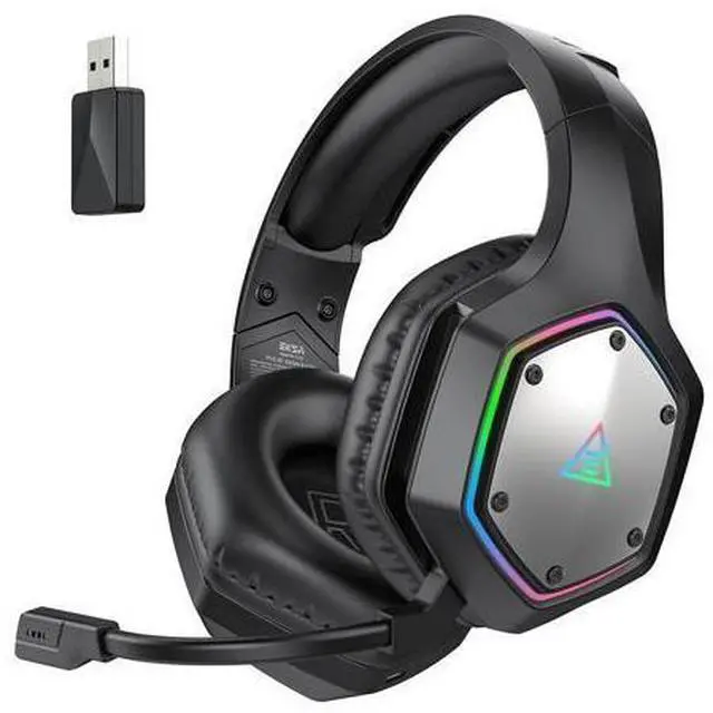 Main image of Wireless Gaming Headset, 2.4GHz USB Gaming Headphones with Microphone for PC, PS5, PS4, Nintendo Switch, 7.1 Surround Sound Gaming Headset, RGB Light, Ergonomic Design, 3.5mm Wired for Xbox Serie