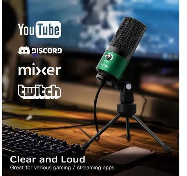 Main image of Deuninker Gaming Microphone and PC Gaming Headset, USB Microphone with Gain Control, Wired Headphones with 7.1 Surround Sound,EQ Mode, RGB, Soft Ear Pads for Streaming, Podcasting, Twitch (K669G+H6)