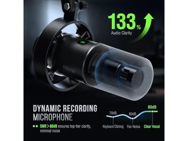 Alt view image 4 of 7 - Deuninker Dynamic Microphone with XLR Cable Bundle, XLR/USB Recording Studio PC Mic for Vocal, Voice-Over, Microphone Audio Cable Set Compatible with Mixer, Audio Interface for Streaming (K688+L9)