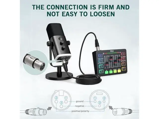 Alt view image 7 of 7 - Deuninker XLR/USB Gaming Microphone Set and XLR Cable,Dynamic PC Mic for Streaming Podcasting,Microphone Audio Cable,Compatible with Audio Mixer for Recording (AM8T+L9)