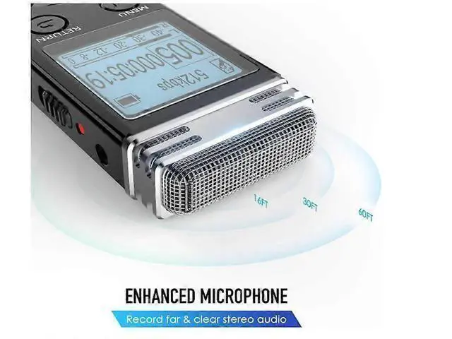 Alt view image 2 of 5 - Ecocleanpath Digital Voice Recorder 32GB - Noise Canceling, USB Rechargeable for Lectures & Meetings (Black)