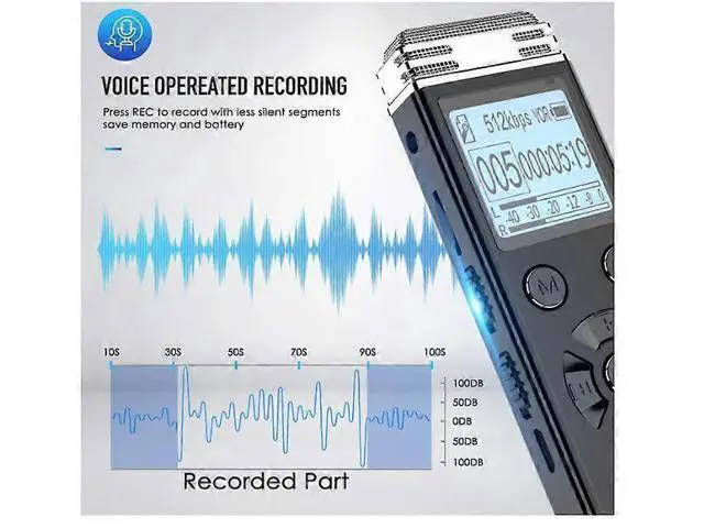 Alt view image 5 of 5 - Ecocleanpath Digital Voice Recorder 32GB - Noise Canceling, USB Rechargeable for Lectures & Meetings (Black)