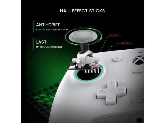 Alt view image 2 of 6 - GameSir G7 SE Officially Licensed Xbox One Controller With Hall Effect Sticks for Windows 10/11, Xbox One, Xbox Series X/S, PC Gamepad with 3.5mm Earphone Port, Programmable Back Button