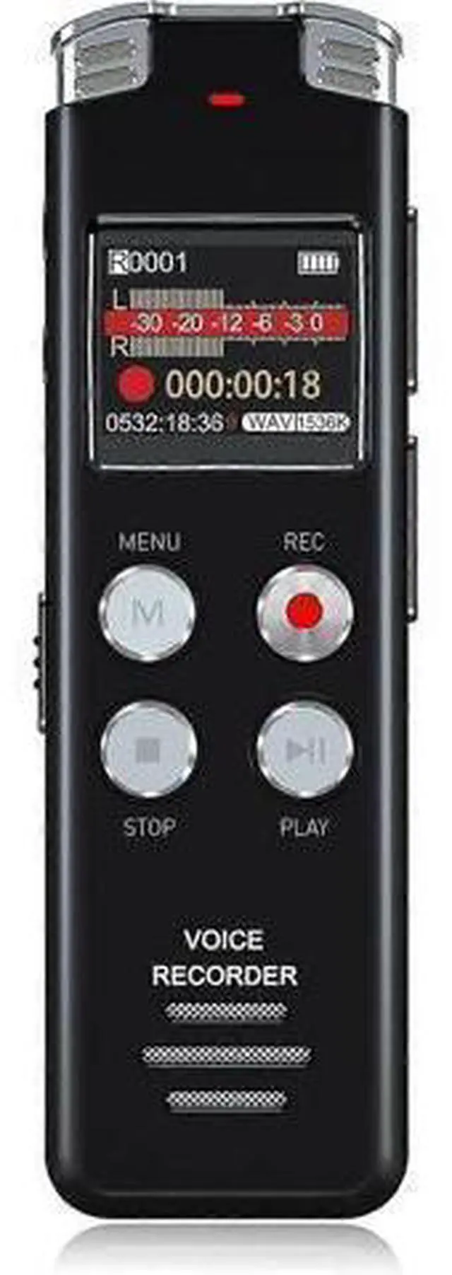 Main image of Ecocleanpath 64GB Digital Voice Recorder with Voice Activation - Noise Cancelling Mic for Lectures & Meetings