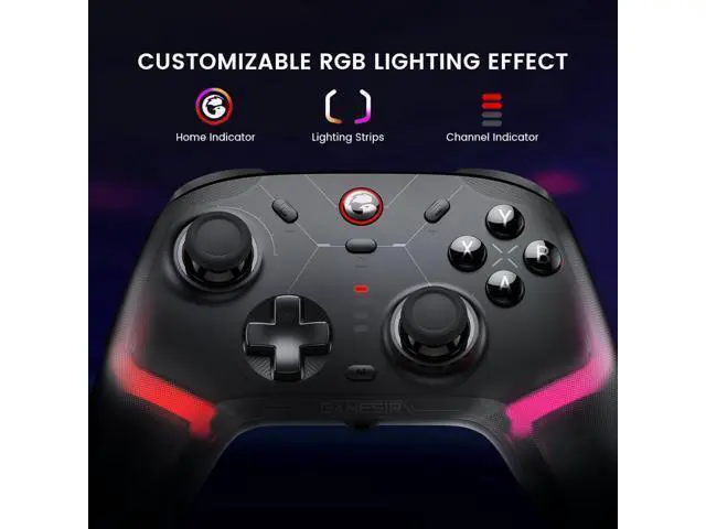 Alt view image 3 of 7 - Cyclone 2 Wireless Controller - 1000Hz Polling Rate, TMR Joysticks, Hall/Micro 2-in-1 Triggers for PC/Switch/Switch 2/Android/iOS, PC Gaming Controller with Charging Dock (Black)