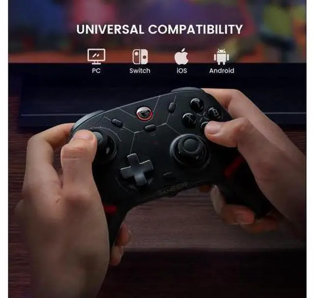 Alt view image 5 of 7 - Cyclone 2 Wireless Controller - 1000Hz Polling Rate, TMR Joysticks, Hall/Micro 2-in-1 Triggers for PC/Switch/Switch 2/Android/iOS, PC Gaming Controller with Charging Dock (Black)