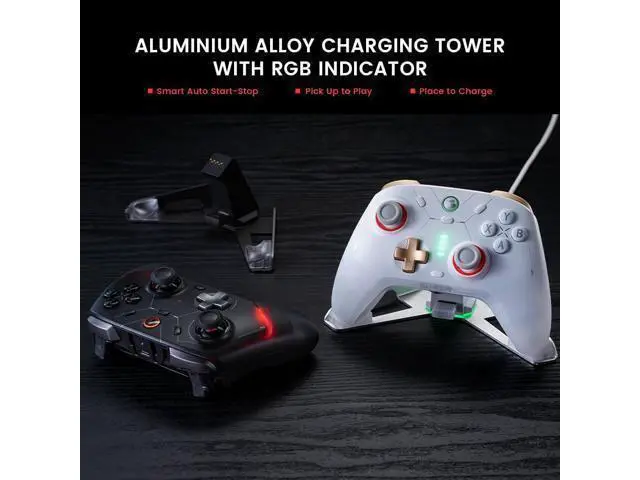 Alt view image 4 of 7 - Cyclone 2 Wireless Controller - 1000Hz Polling Rate, TMR Joysticks, Hall/Micro 2-in-1 Triggers for PC/Switch/Switch 2/Android/iOS, PC Gaming Controller with Charging Dock (Black)