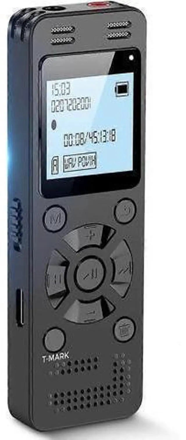 Main image of Ecocleanpath 32GB Digital Voice Recorder with Noise Cancelling - V618 Black for Lectures & Meetings