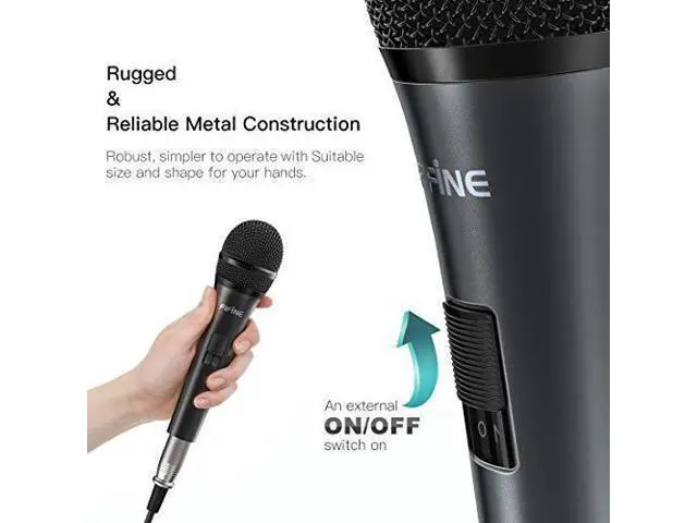 Alt view image 5 of 7 - Deuninker Karaoke Microphone and Streaming 4-Channel RGB Mixer, Gaming Audio Mixer with XLR Interface for Game Voice, Podcast, Recording, YouTube, Dynamic Vocal Microphone for SpeakerK6+SC3